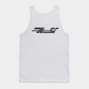 Melody Word Art Black Tank Top